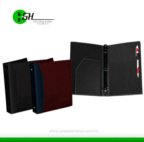 CARPETA DE CURPIEL COSIDO ESQUELA