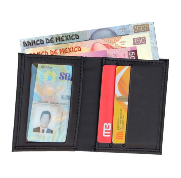 PORTA CREDENCIAL CON VENTANA Y BILLETERA